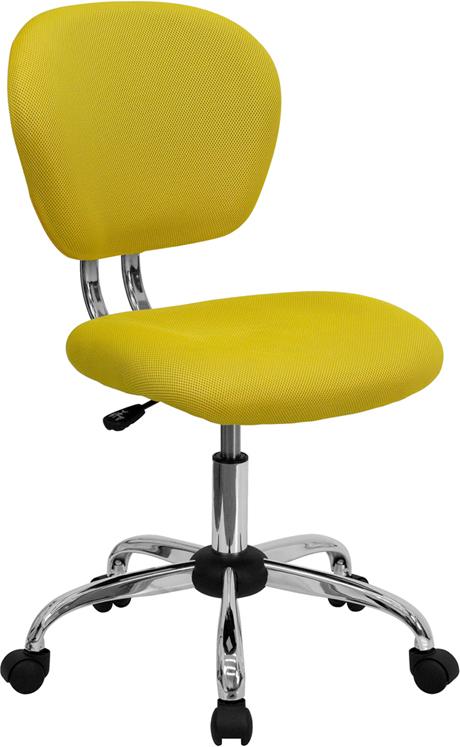 Flash Furniture Mid-Back Yellow Mesh Padded Swivel Task Chair with Chrome Base – H-2376-F-YEL-GG Online Sale