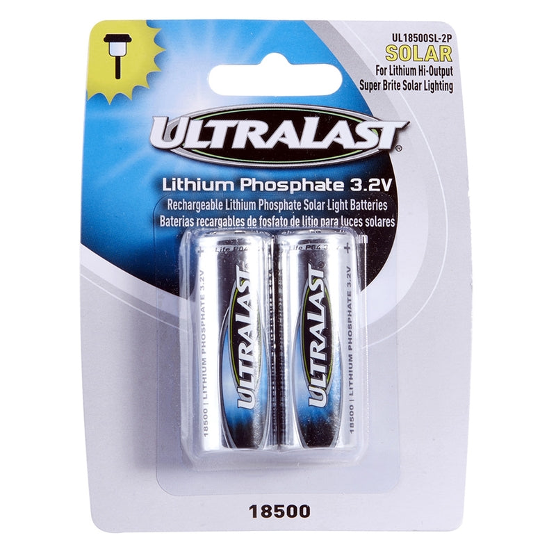 BATTERY SOLAR 18500 2PK Discount