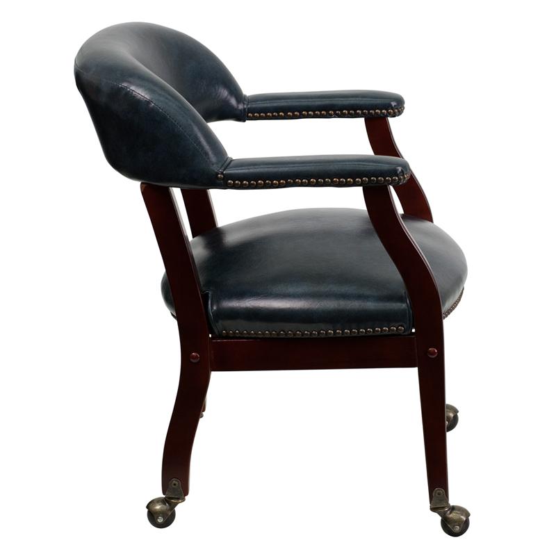 Flash Furniture Navy Vinyl Luxurious Conference Chair with Accent Nail Trim and Casters – B-Z100-NAVY-GG on Sale
