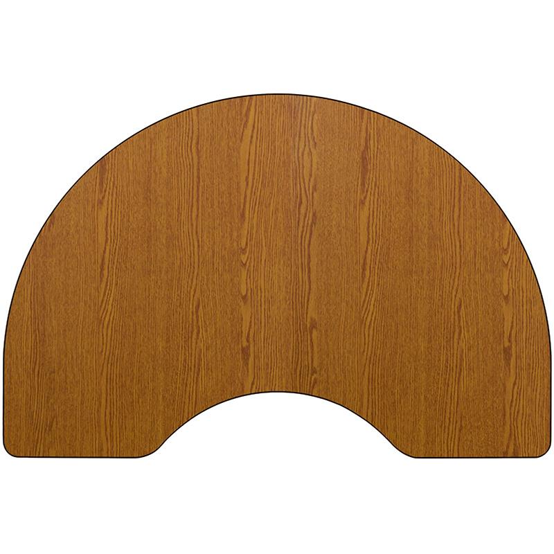 Flash Furniture Mobile 48”W x 72”L Kidney Oak Thermal Laminate Activity Table – Height Adjustable Short Legs – XU-A4872-KIDNY-OAK-T-P-CAS-GG Online