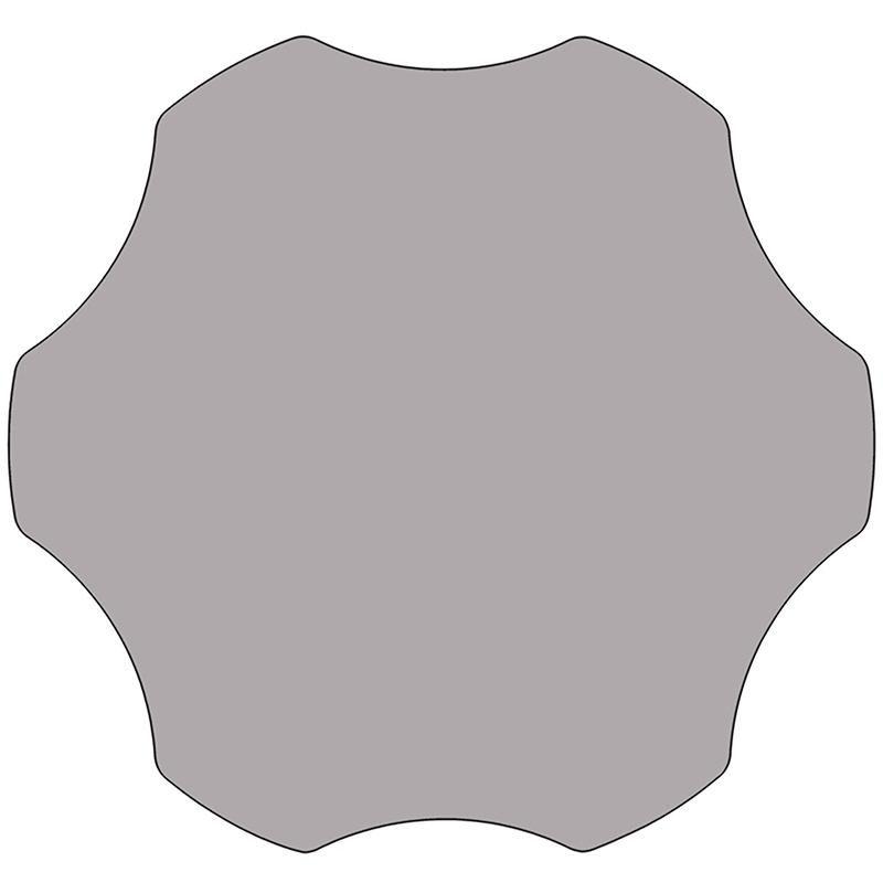 Flash Furniture Mobile 60” Flower Grey Thermal Laminate Activity Table – Height Adjustable Short Legs – XU-A60-FLR-GY-T-P-CAS-GG Hot on Sale