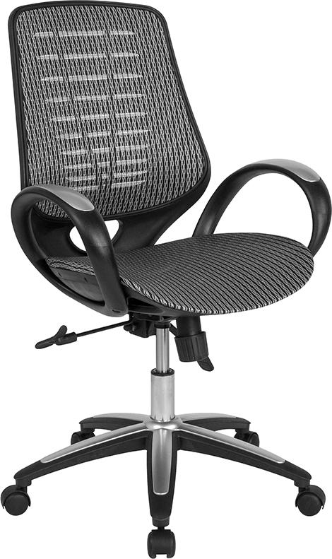 Flash Furniture Newton Mid-Back Office Chair with Contemporary Mesh Design in Gray – LF-X-11-GG Online Hot Sale