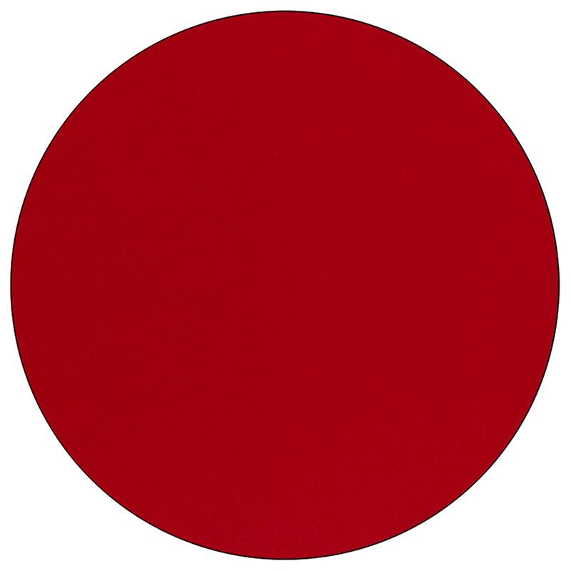 Flash Furniture Mobile 60” Round Red Thermal Laminate Activity Table – Height Adjustable Short Legs – XU-A60-RND-RED-T-P-CAS-GG Sale