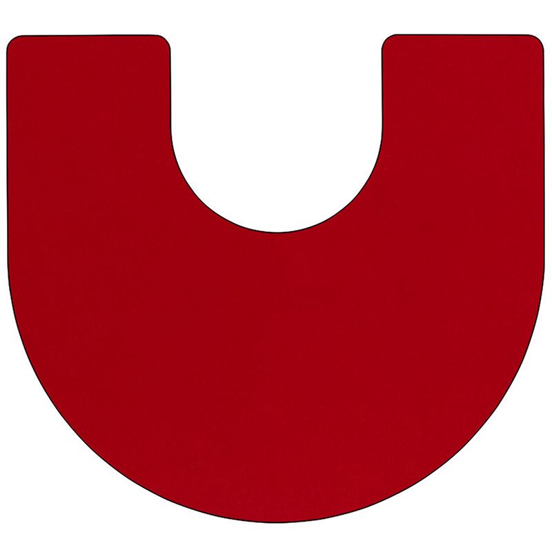 Flash Furniture Mobile 60”W x 66”L Horseshoe Red Thermal Laminate Activity Table – Standard Height Adjustable Legs – XU-A6066-HRSE-RED-T-A-CAS-GG Online Sale