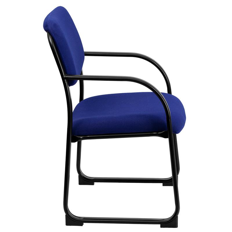 Flash Furniture Navy Fabric Executive Side Reception Chair with Sled Base – BT-508-NVY-GG *DNO (Discontinued) on Sale