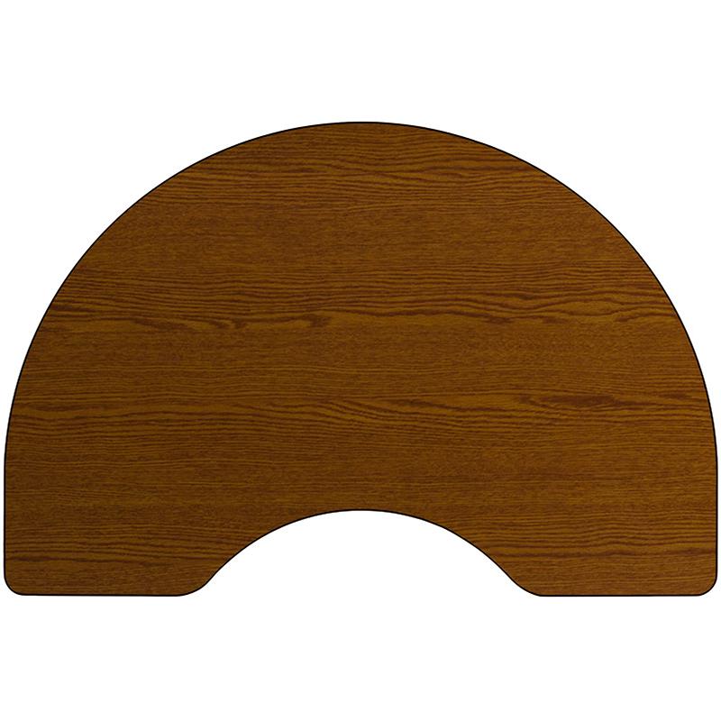 Flash Furniture Mobile 48”W x 96”L Kidney Oak HP Laminate Activity Table – Height Adjustable Short Legs – XU-A4896-KIDNY-OAK-H-P-CAS-GG Fashion