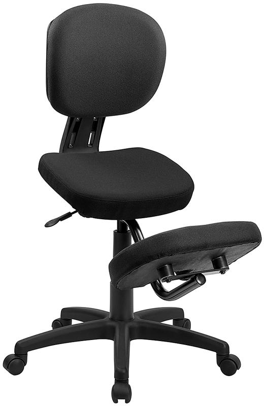 Flash Furniture Mobile Ergonomic Kneeling Posture Task Chair with Back in Black Fabric – WL-1430-GG Hot on Sale