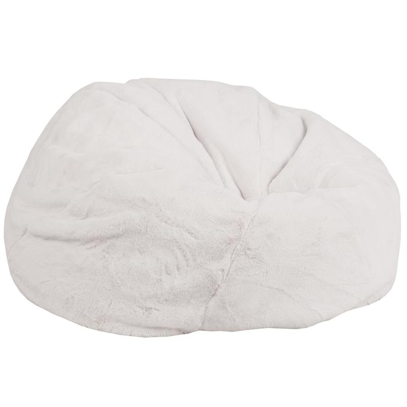Flash Furniture Oversized White Furry Kids Bean Bag Chair – DG-BEAN-LARGE-FUR-WH-GG Discount