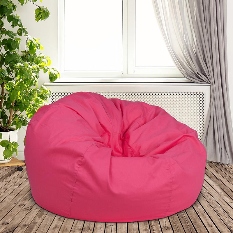 Flash Furniture Oversized Solid Hot Pink Bean Bag Chair – DG-BEAN-LARGE-SOLID-HTPK-GG Discount