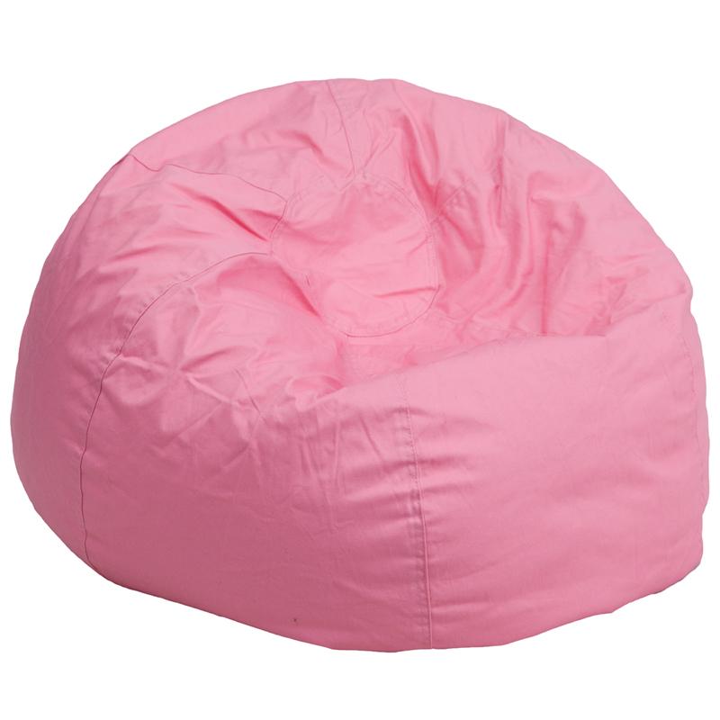 Flash Furniture Oversized Solid Light Pink Bean Bag Chair – DG-BEAN-LARGE-SOLID-PK-GG Online Sale