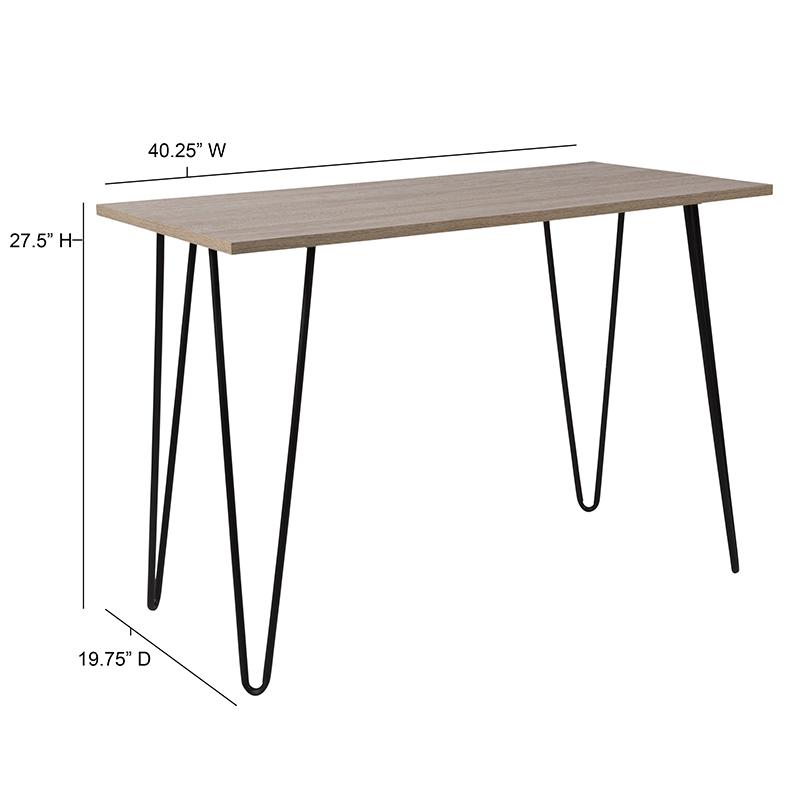 Flash Furniture Oak Park Collection Driftwood Wood Grain Finish Console Table with Black Metal Legs – NAN-JH-1702-GG on Sale