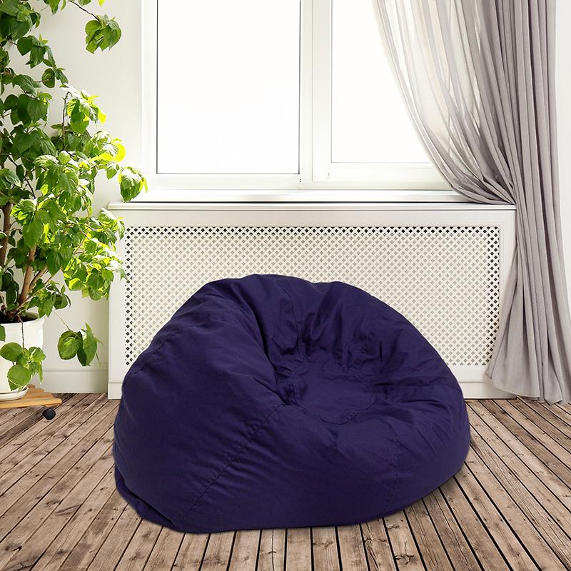 Flash Furniture Small Solid Navy Blue Kids Bean Bag Chair – DG-BEAN-SMALL-SOLID-BL-GG Sale
