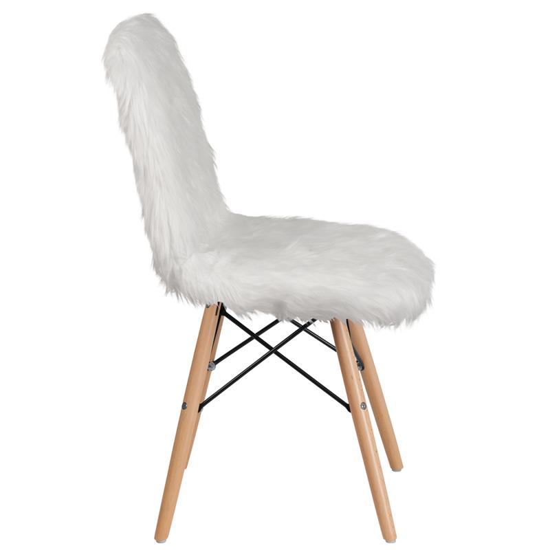 Flash Furniture Shaggy Dog White Accent Chair – DL-10-GG Discount