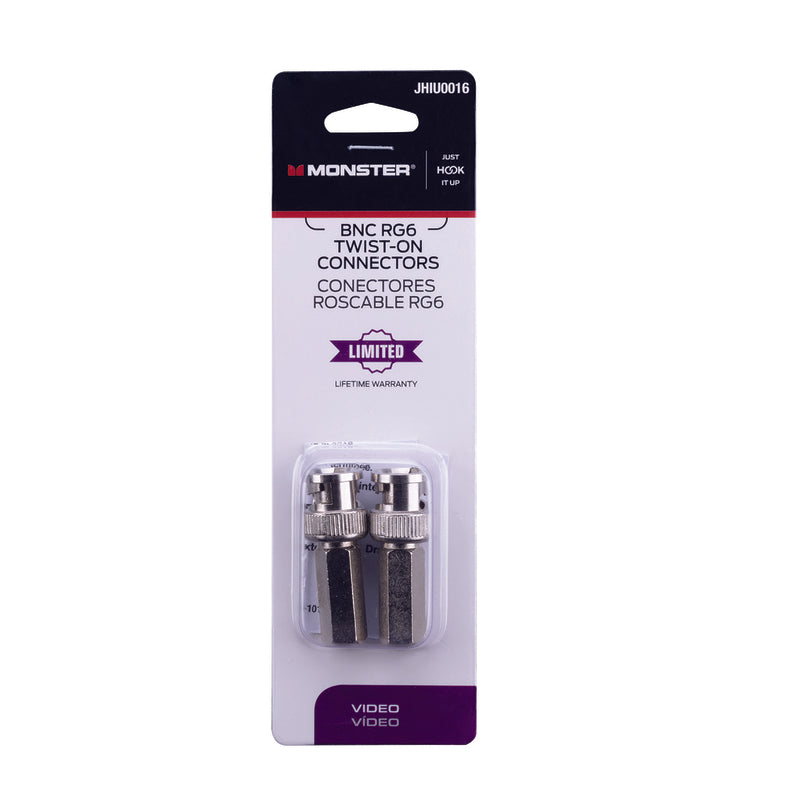 CONCTR BNC RG6 TWST 2PK Hot on Sale