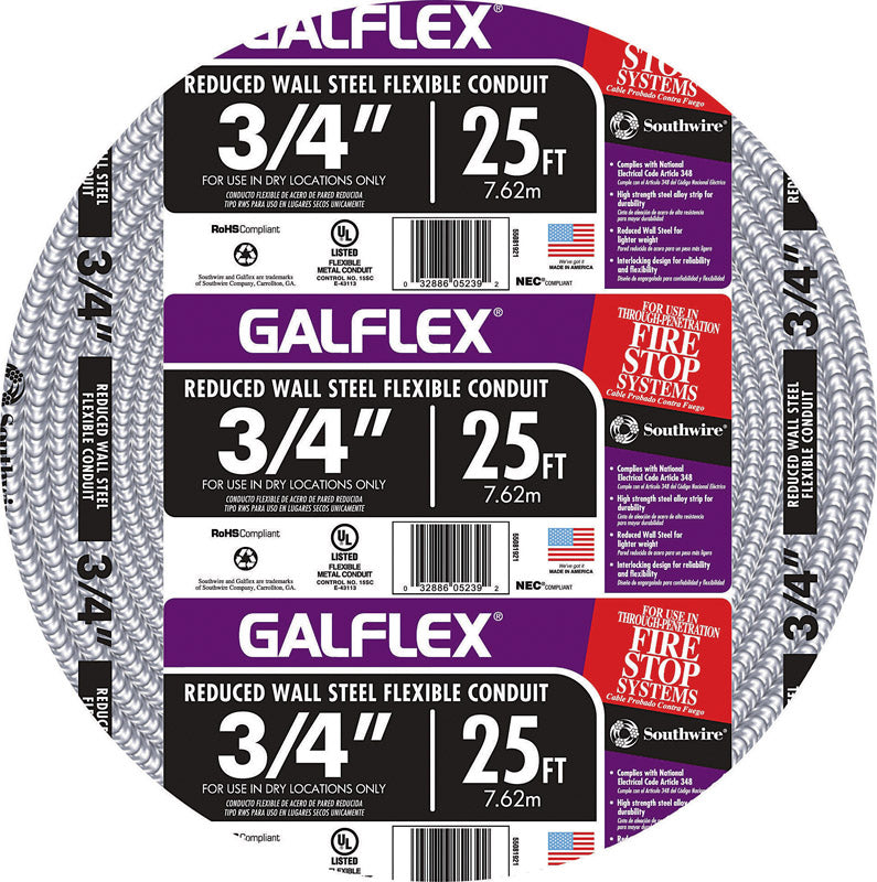 CONDUIT FLEX STL 3/4X25′ Online now