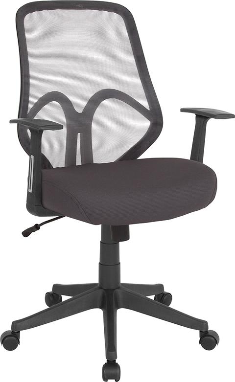 Flash Furniture Salerno Series High Back Dark Gray Mesh Chair with Arms – GO-WY-193A-A-DKGY-GG Online Hot Sale