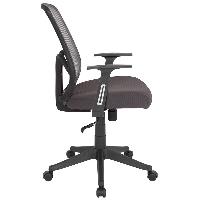 Flash Furniture Salerno Series High Back Dark Gray Mesh Chair with Arms – GO-WY-193A-A-DKGY-GG Online Hot Sale