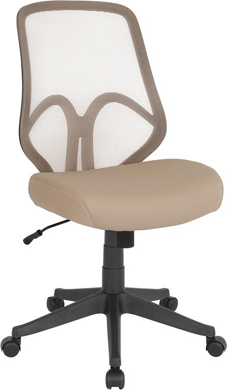 Flash Furniture Salerno Series High Back Light Brown Mesh Chair – GO-WY-193A-LTBN-GG Supply
