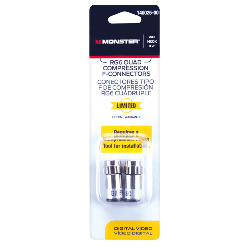 CONNECTOR RG6 QUAD 2PK Online Hot Sale