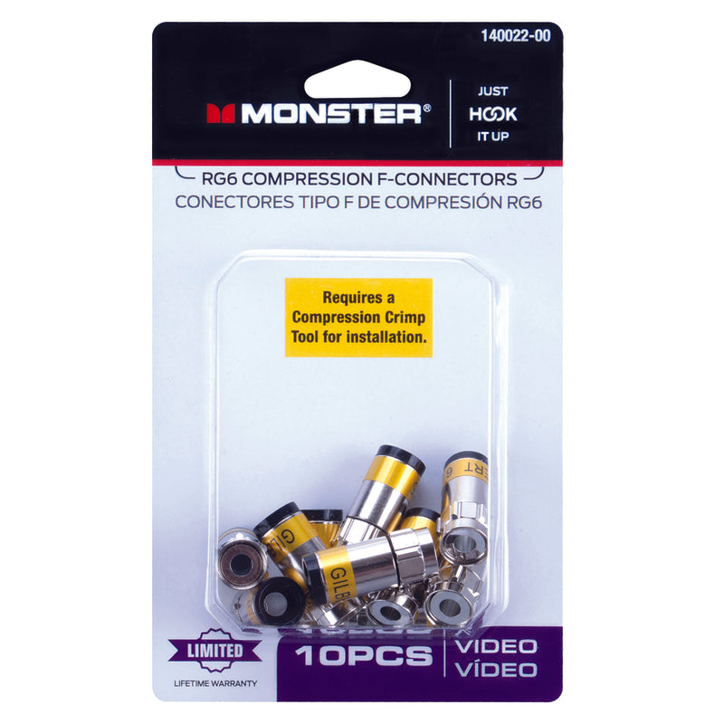 CONNECTOR RG6 F 10PK Online Sale