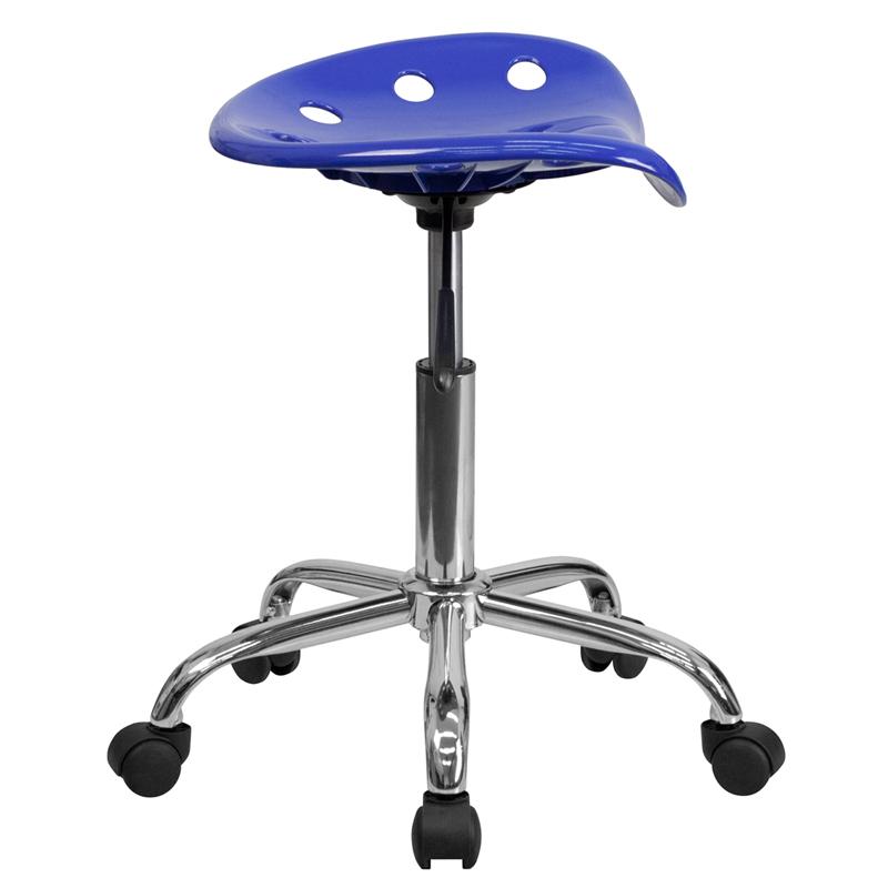 Flash Furniture Vibrant Nautical Blue Tractor Seat and Chrome Stool – LF-214A-NAUTICALBLUE-GG Discount