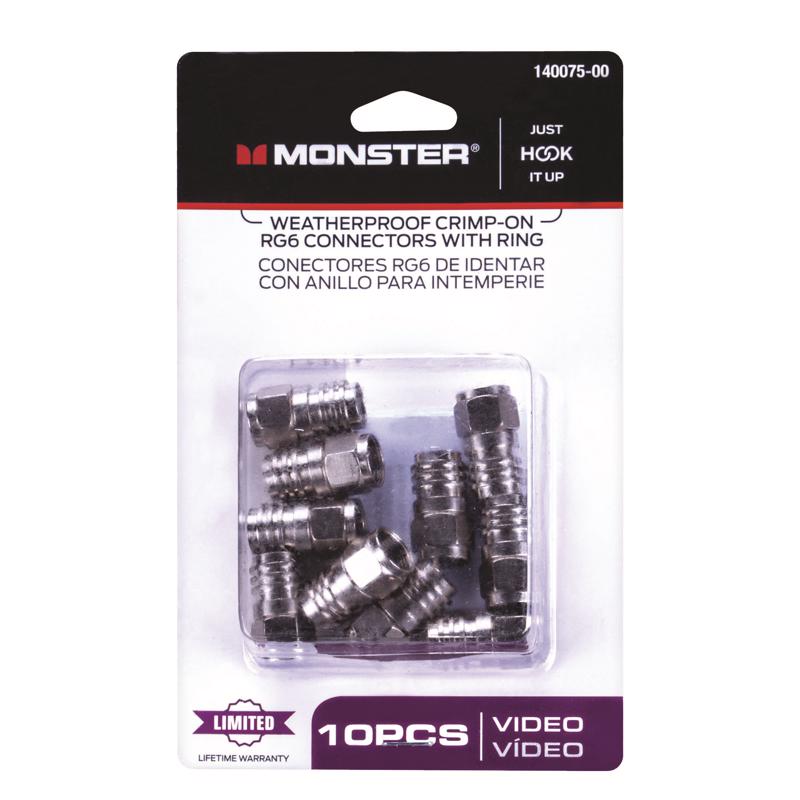 CONNECTR OUTSIDE RG6 10X Hot on Sale