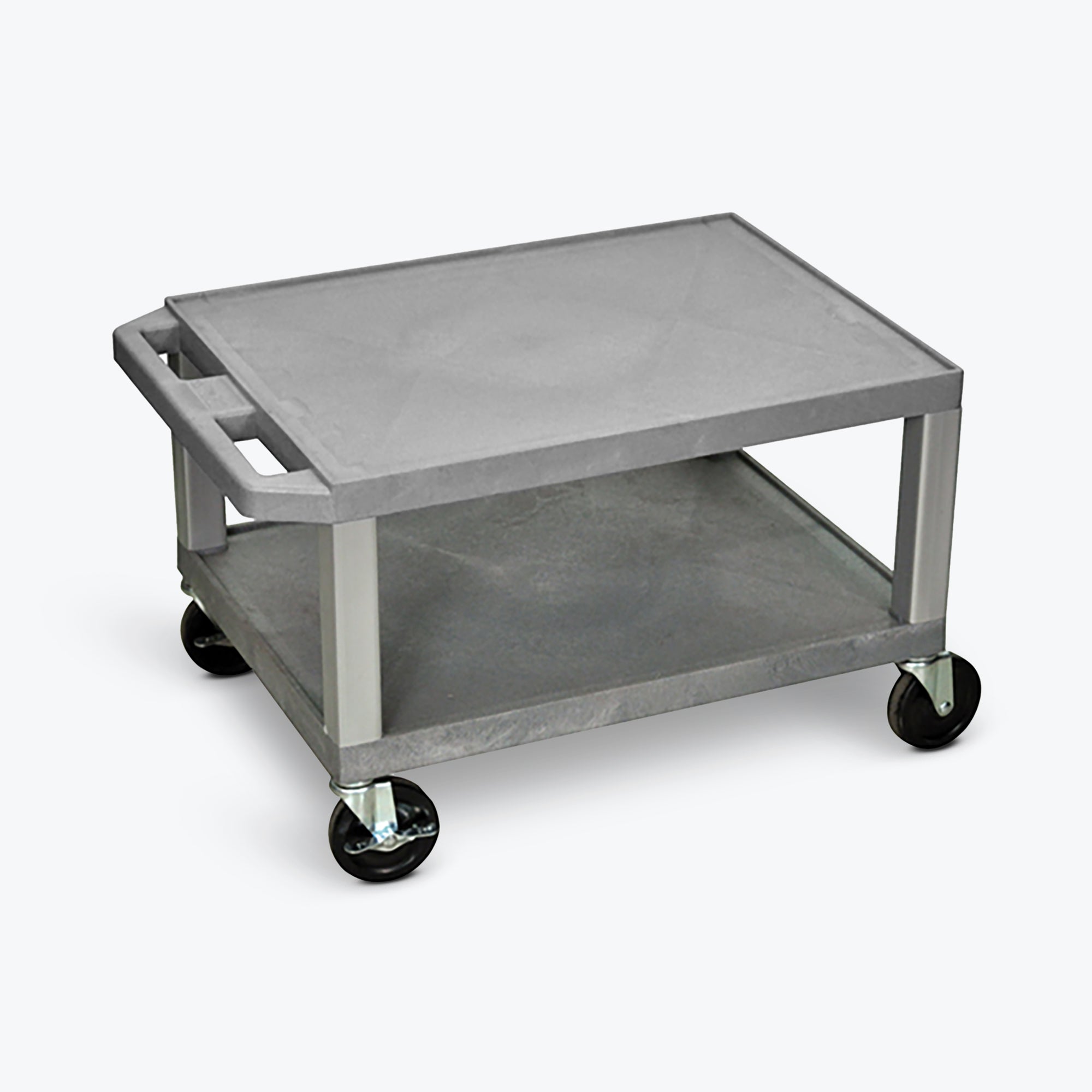 Luxor 16″ 2-Shelf Tuffy AV Cart with Electric Assembly, Nickel Legs (Gray Shelves) – WT16GYE-N on Sale