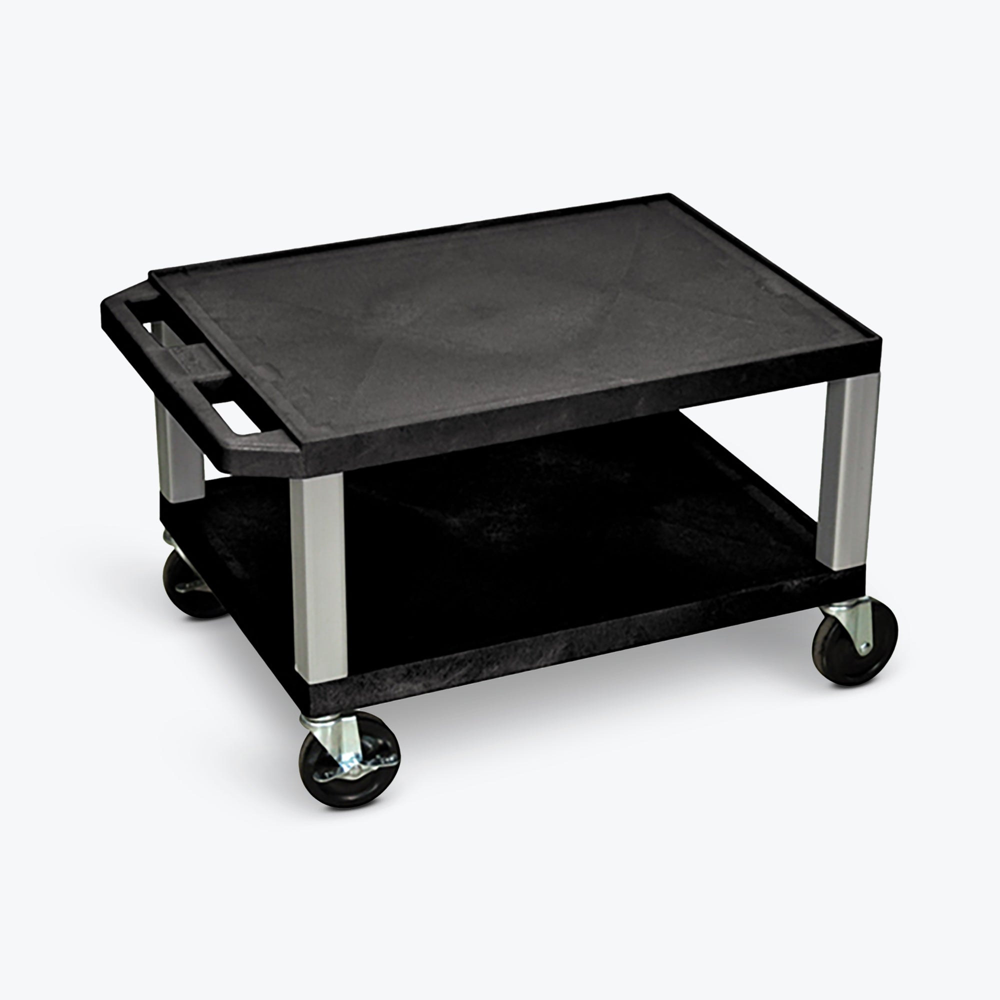 Luxor 16″ 2-Shelf Tuffy AV Cart with Electric Assembly, Nickel Legs (Black Shelves) – WT16E-N Online