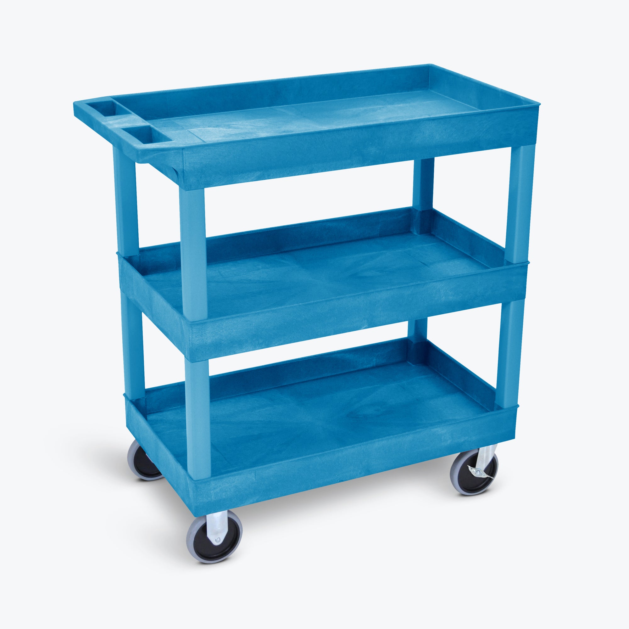 Luxor 3-Tub Heavy-Duty Shelf Cart 32″W x 18″D x 37.25″H (Blue) – EC111HD-BU Fashion