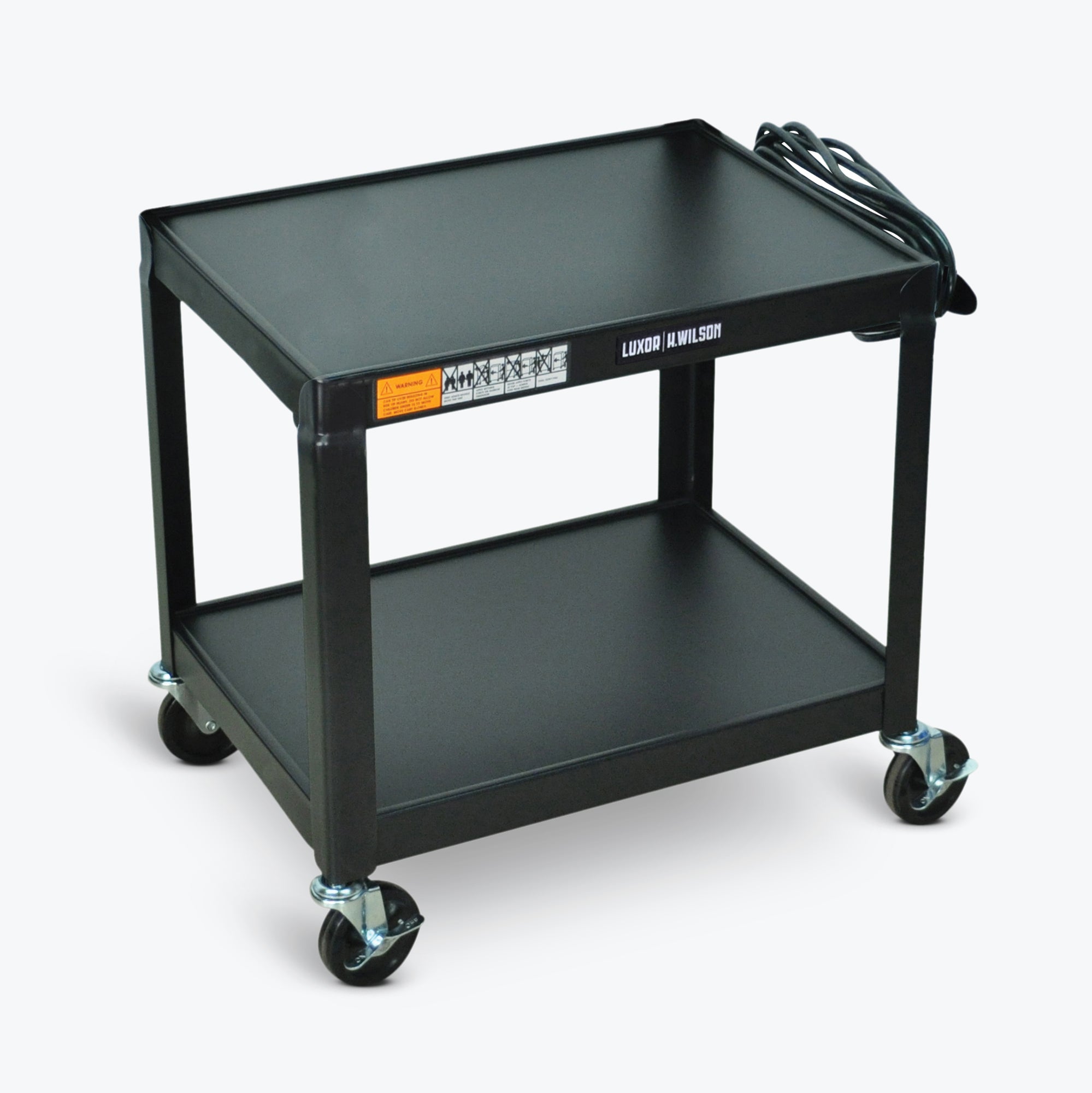 Luxor Metal AV Cart 24″W x 18″D x 26″H (Black) – AV26 Hot on Sale