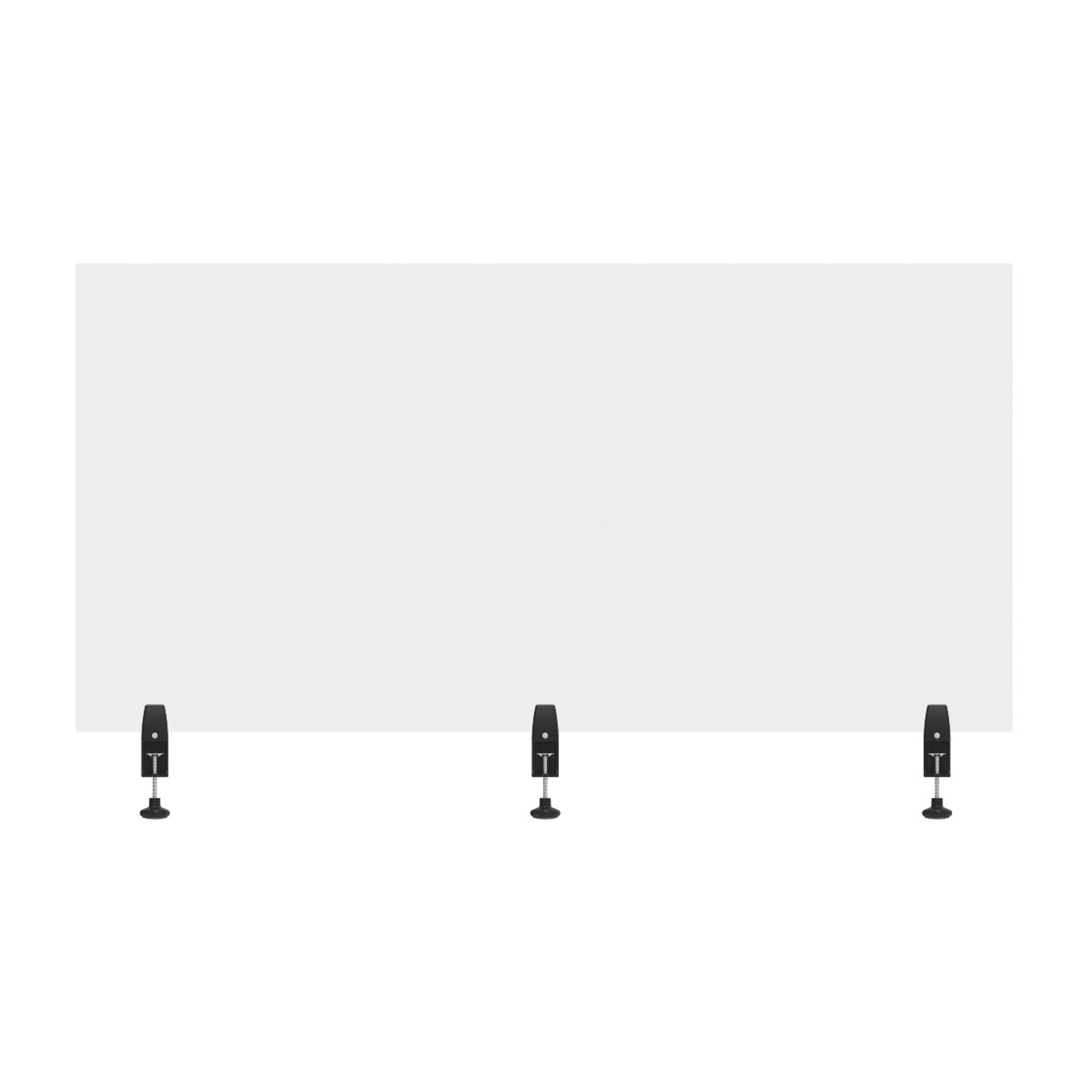 Luxor 60″ x 30″ Clear Acrylic Divider w/ 3 Side Desk Clamps – DIVCL-6030C Discount