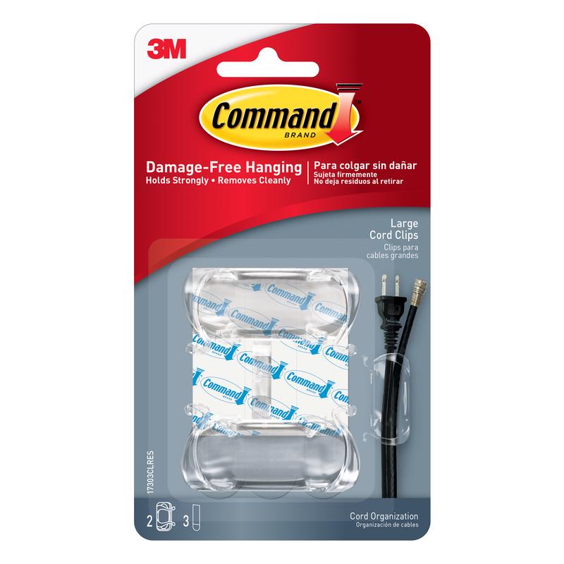 CORD CLIPS LRG CLR CMMND Online Hot Sale