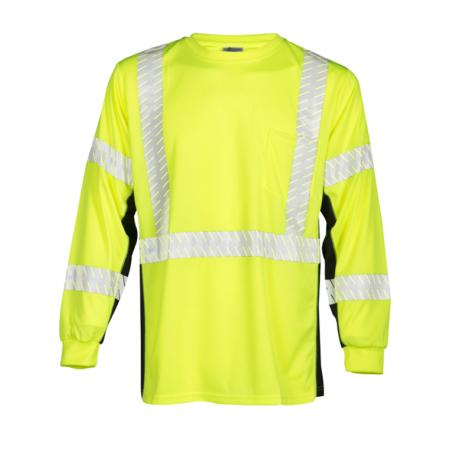 ML Kishigo Class 2 & Class 3 T-Shirts Premium Black Series Long Sleeve T-Shirt – Large –  Lime – 9134L Online Sale