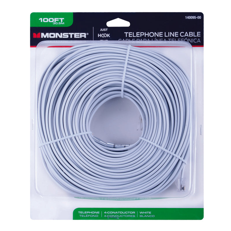 CORD PHONE LINE 100′ WHT Online now