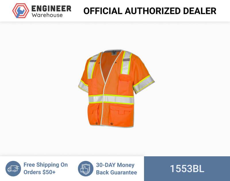 ML Kishigo Breakaway Vests Premium Brilliant Series Breakaway Class 3 Vest – Large –  Orange – 1553BL Online