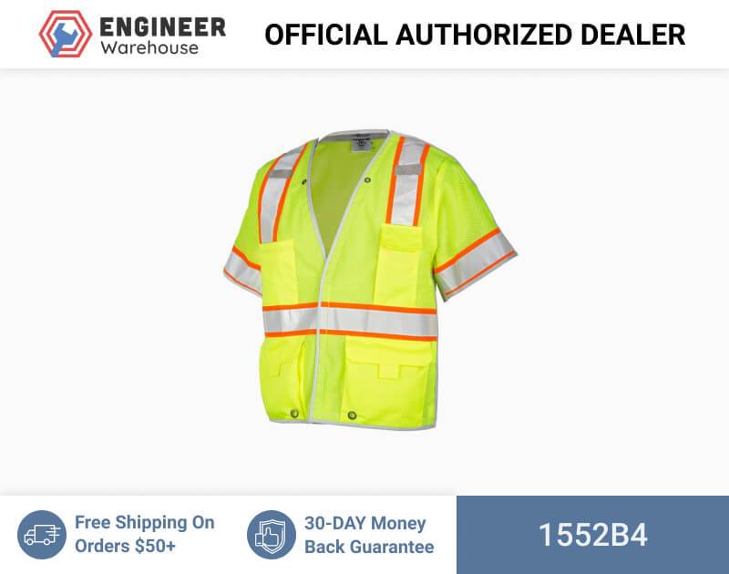 ML Kishigo Breakaway Vests Premium Brilliant Series Breakaway Class 3 Vest – 4XLarge –  Lime – 1552B4 Hot on Sale
