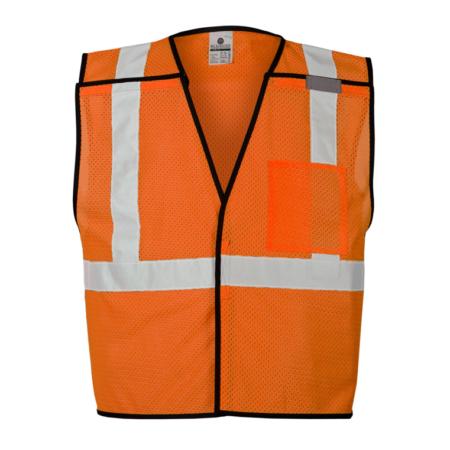 ML Kishigo Breakaway Vests Single Pocket Breakaway Vest- Economy – 4XLarge-5XLarge –  Lime – 15364 Fashion