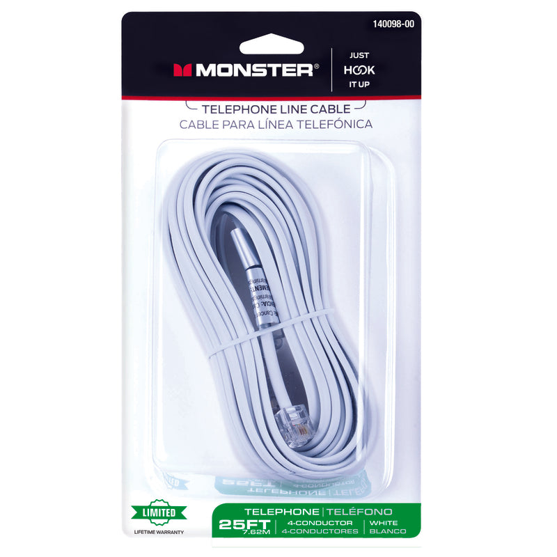 CORD PHONE LINE 25′ WHT Sale