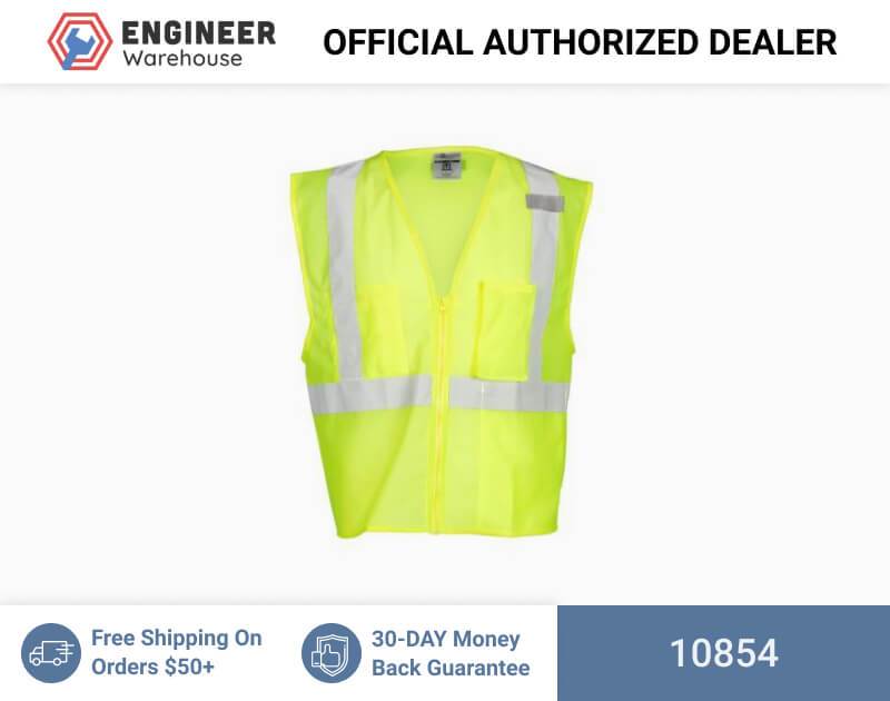ML Kishigo Class 2 3-Pocket Zipper Mesh Vest 4XLarge (Lime) – 10854 Online