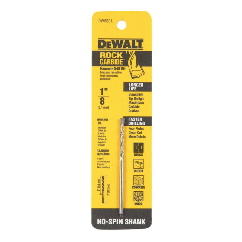 BIT DRILL PERCUSN 1/8X3″ Supply