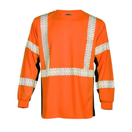 ML Kishigo Class 2 & Class 3 T-Shirts Premium Black Series Long Sleeve T-Shirt – 5XLarge –  Orange – 91355 Online