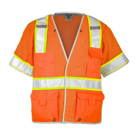 ML Kishigo Breakaway Vests Premium Brilliant Series Breakaway Class 3 Vest – 4XLarge –  Orange – 1553B4 Online
