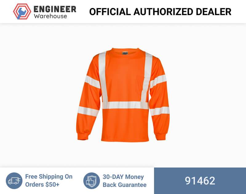 ML Kishigo Class 2 & Class 3 T-Shirts Long Sleeve Class 3 T-Shirt – Economy – 2XLarge –  Orange – 91462 Sale