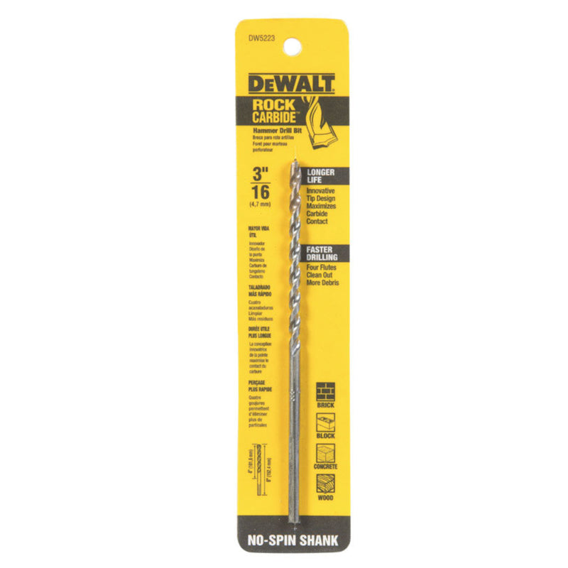 BIT DRILL PERCUSN 3/16X6 Hot on Sale