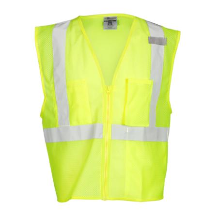 ML Kishigo Class 2 3-Pocket Zipper Mesh Vest Large (Lime) – 1085L Online Hot Sale