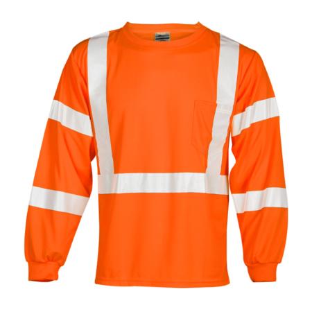 ML Kishigo Class 2 & Class 3 T-Shirts Long Sleeve Class 3 T-Shirt – Economy – Large –  Orange – 9146L Online Sale