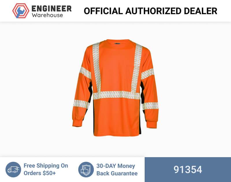 ML Kishigo Class 2 & Class 3 T-Shirts Premium Black Series Long Sleeve T-Shirt – 4XLarge –  Orange – 91354 Discount