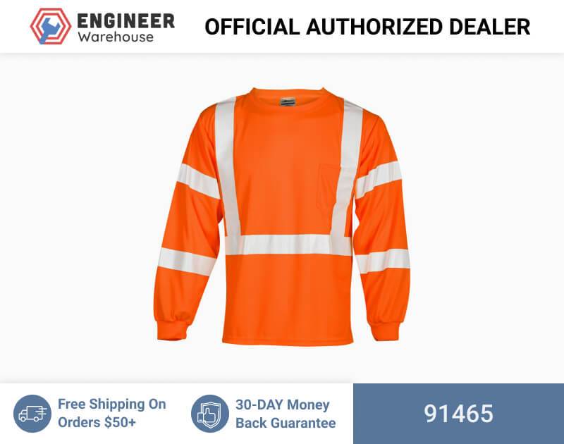 ML Kishigo Class 2 & Class 3 T-Shirts Long Sleeve Class 3 T-Shirt – Economy – 5XLarge –  Orange – 91465 Online Hot Sale