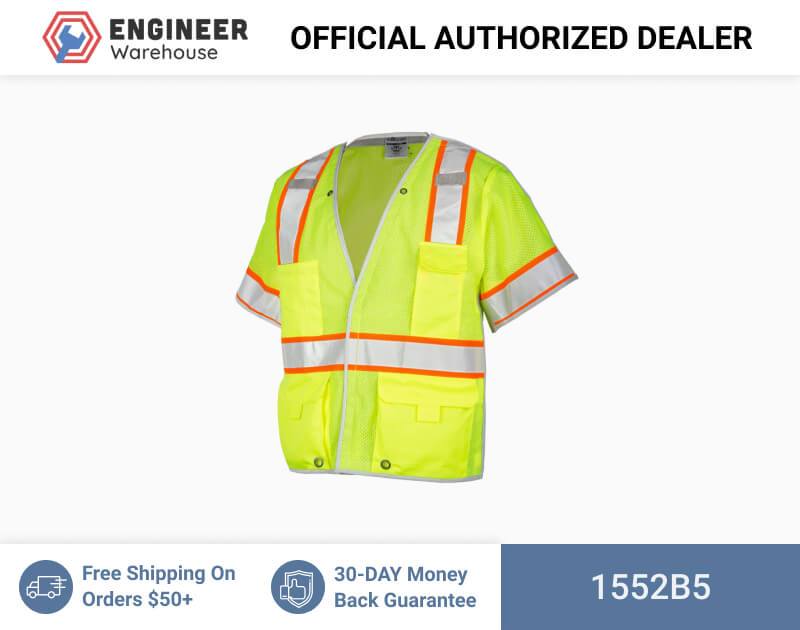 ML Kishigo Breakaway Vests Premium Brilliant Series Breakaway Class 3 Vest – 5XLarge –  Lime – 1552B5 Online Sale