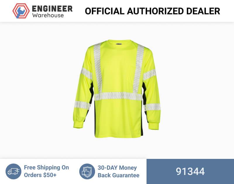 ML Kishigo Class 2 & Class 3 T-Shirts Premium Black Series Long Sleeve T-Shirt – 4XLarge –  Lime – 91344 Online